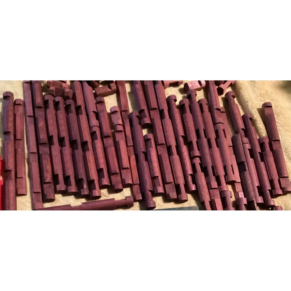 Lincoln Logs Frontiersman Set, ~150 Assorted Pieces, Vintage Wooden Building Toy